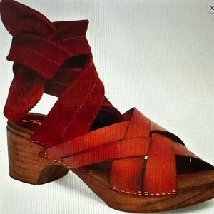 FREE PEOPLE Women's Emmy Ankle Wrap Clog Sandals